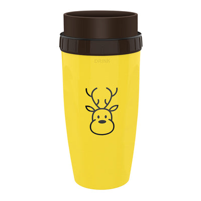No Cover Twist Cup Travel Portable Cup Double Insulation Tumbler Straw Sippy Water Bottles
