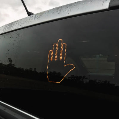 Funny New LED  Light Car Finger Light With Remote Road Rage Signs Middle Finger Gesture