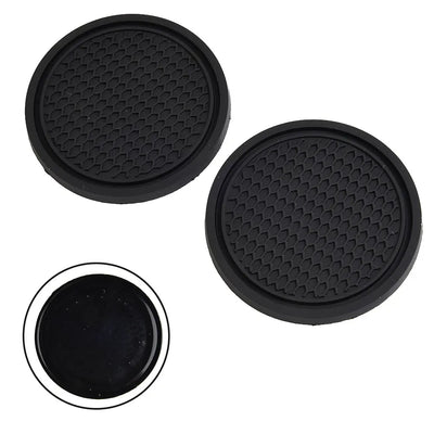 2pcs Black Car Auto Cup Holder Anti Slip Pads Interior Accessories