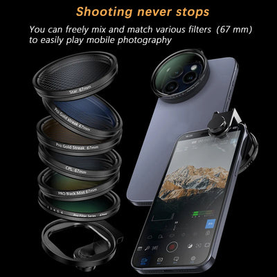 Phone Lens for iPhone 15 14 13 Pro Max Stabilizer Photography