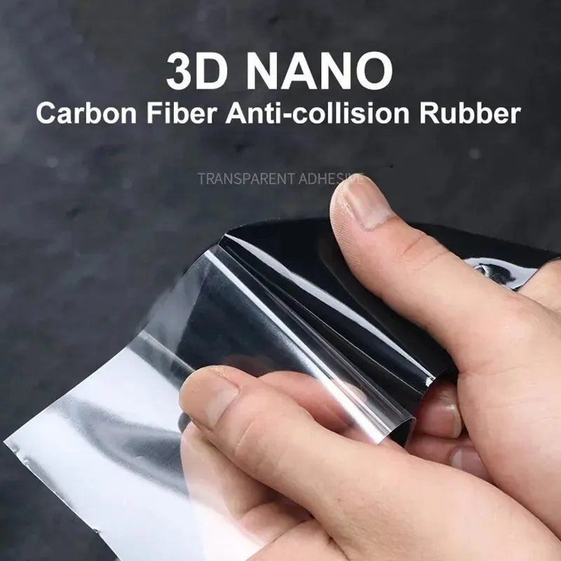 3D Carbon Fiber Sticker Paste Car Threshold Protective Film Anti Scratch Waterproof Matte