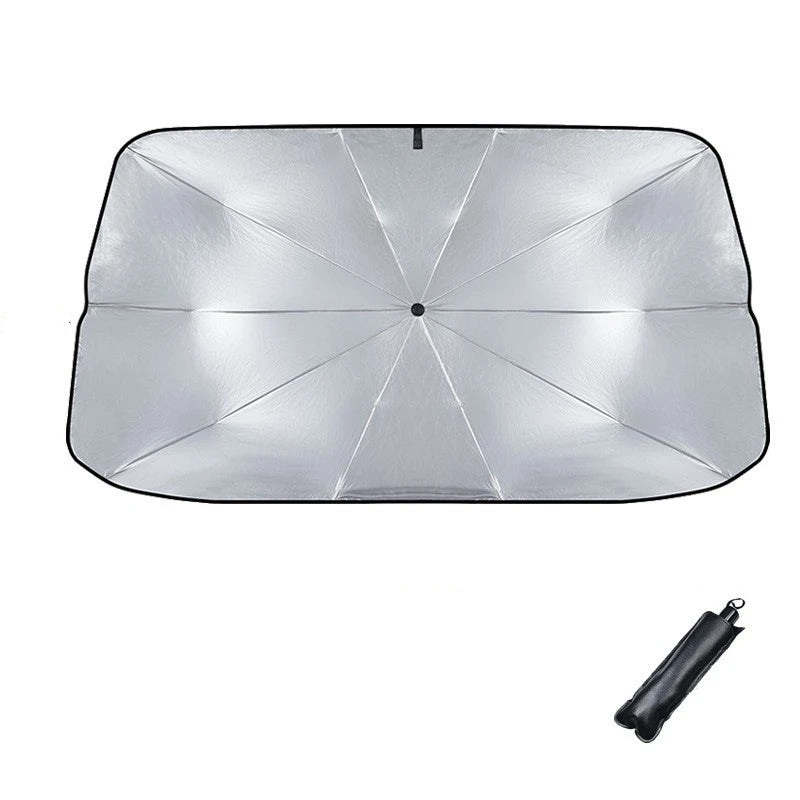 Car sunshade retractable sunscreen heat insulation front windshield parasol