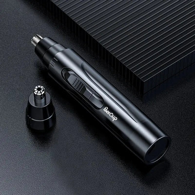 Black Electric Nose Hair Trimmer Rechargeable Ear and Nose Hair Trimmer