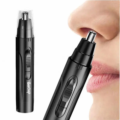 Black Electric Nose Hair Trimmer Rechargeable Ear and Nose Hair Trimmer