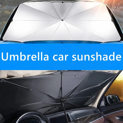 Car sunshade retractable sunscreen heat insulation front windshield parasol