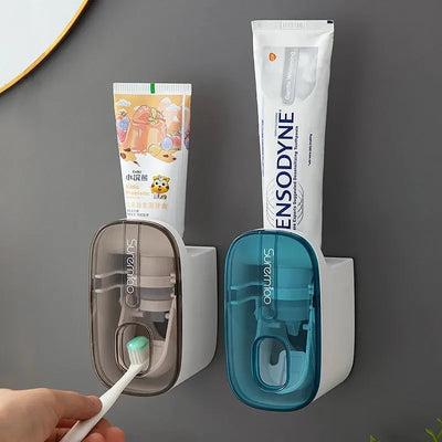 Toothpaste Squeezer Toothbrush Holder