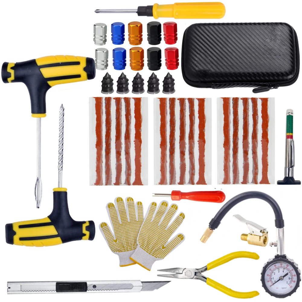 Car Tire Repair Kit Puncture Plug Tools for Tyre Puncture Emergency