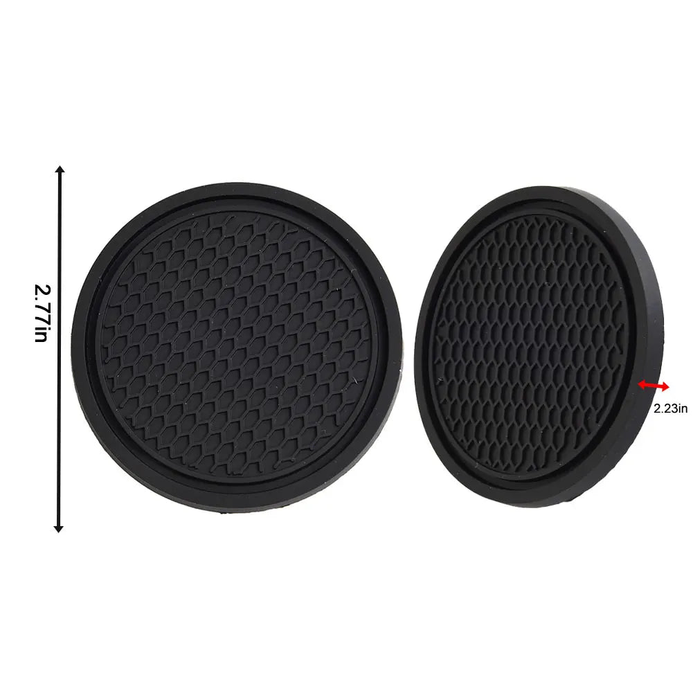 2pcs Black Car Auto Cup Holder Anti Slip Pads Interior Accessories